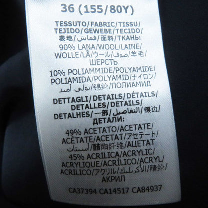 Gucci 652725 Wool With Horsebit Monochrome Tweed Sleeveless Dress Navy Gold