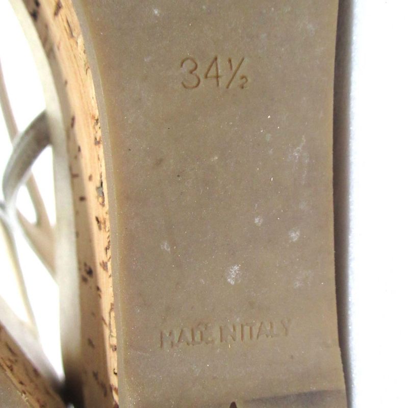 Prada Wedge Sole High Heel Suring Back Sandals Size 34.5 Approx 21.5cm (8.46in)