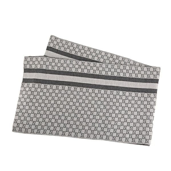 Gucci Scarf/stole Wool Light Gray/dark Gray