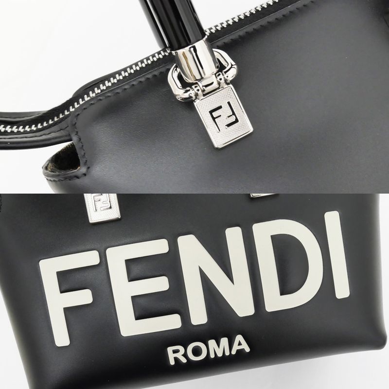 Fendi By The Way Mini 8bs067 ABVL F1l2z Black Hand Shoulder Bag 2way