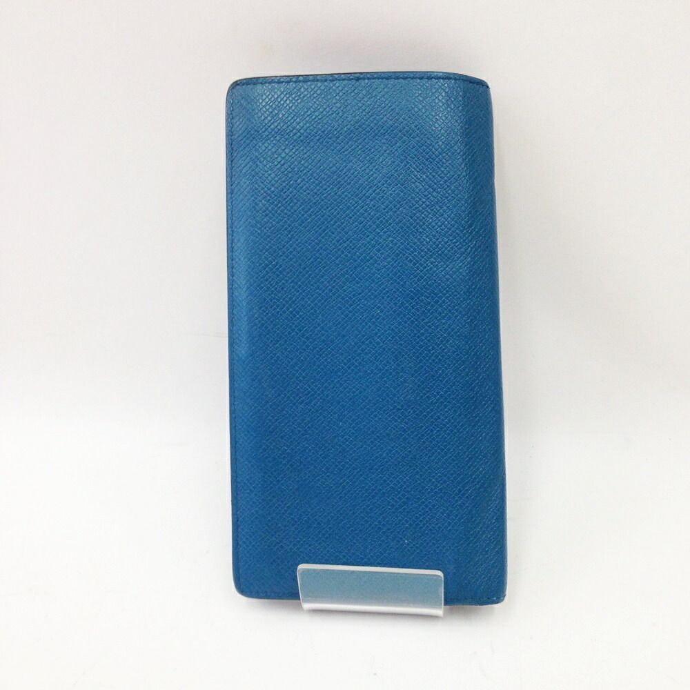 Louis Vuitton Portefeuille Brazza Long Wallet Taiga Leather Blue M32815 Blue