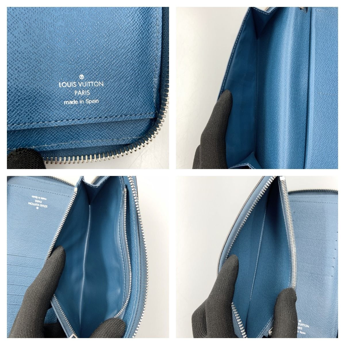 Louis Vuitton Epi Zippy Wallet Vertical Round Zipper Long Wallet M60966 Blue