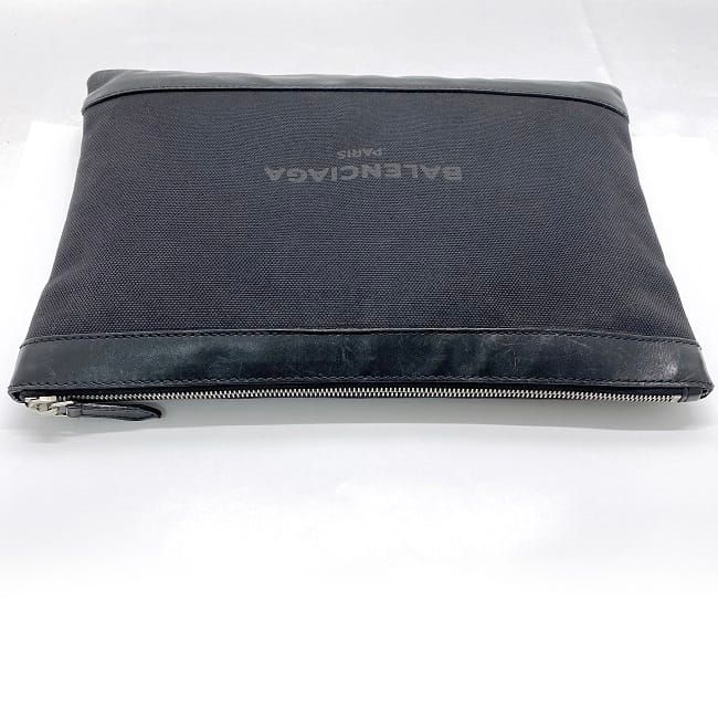 Balenciaga Clutch Bag Navy Clip M Black 373834