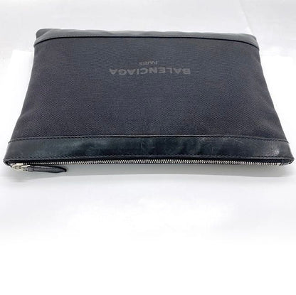 Balenciaga Clutch Bag Navy Clip M Black 373834
