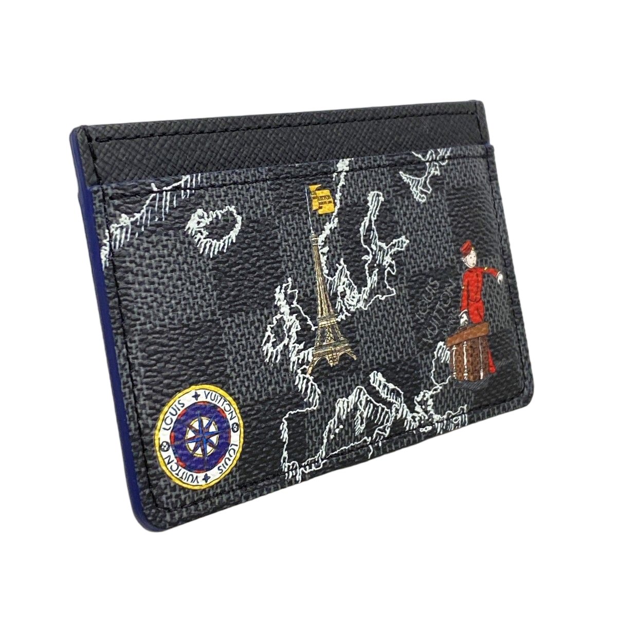 Louis Vuitton Card Case Damier Graphite Map Holder Sample Black — view 2