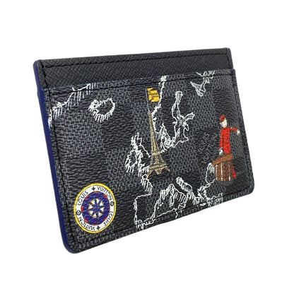 Louis Vuitton Card Case Damier Graphite Map Holder Sample Black — view 2