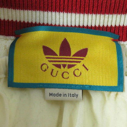 Gucci×adidas 702874 Three Line Cotton Knit Pleated Skirt Ivory L Made In Italy