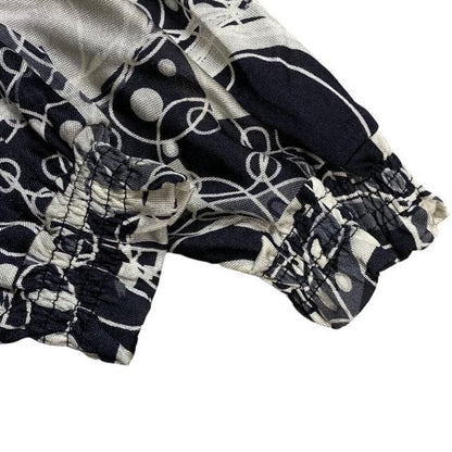Chanel Dress Long Sleeves Total Pattern Coco Mark Silk Black [size 38] 08P