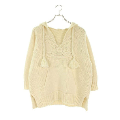 Celine 2 A74 Z833 R Triomphe Wool Low Gauge Knit Hoodie XS