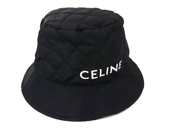 Celine 100% Nylon Bucket Hat Size L Men's Women's Black Fp3788