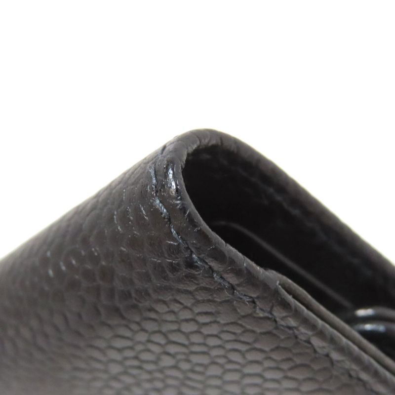 Chanel Coco Mark Gold Hardware Key Case Grained Calfskin Women