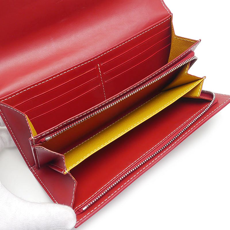 Goyard Varenne Flap Wallet Long Red With Box