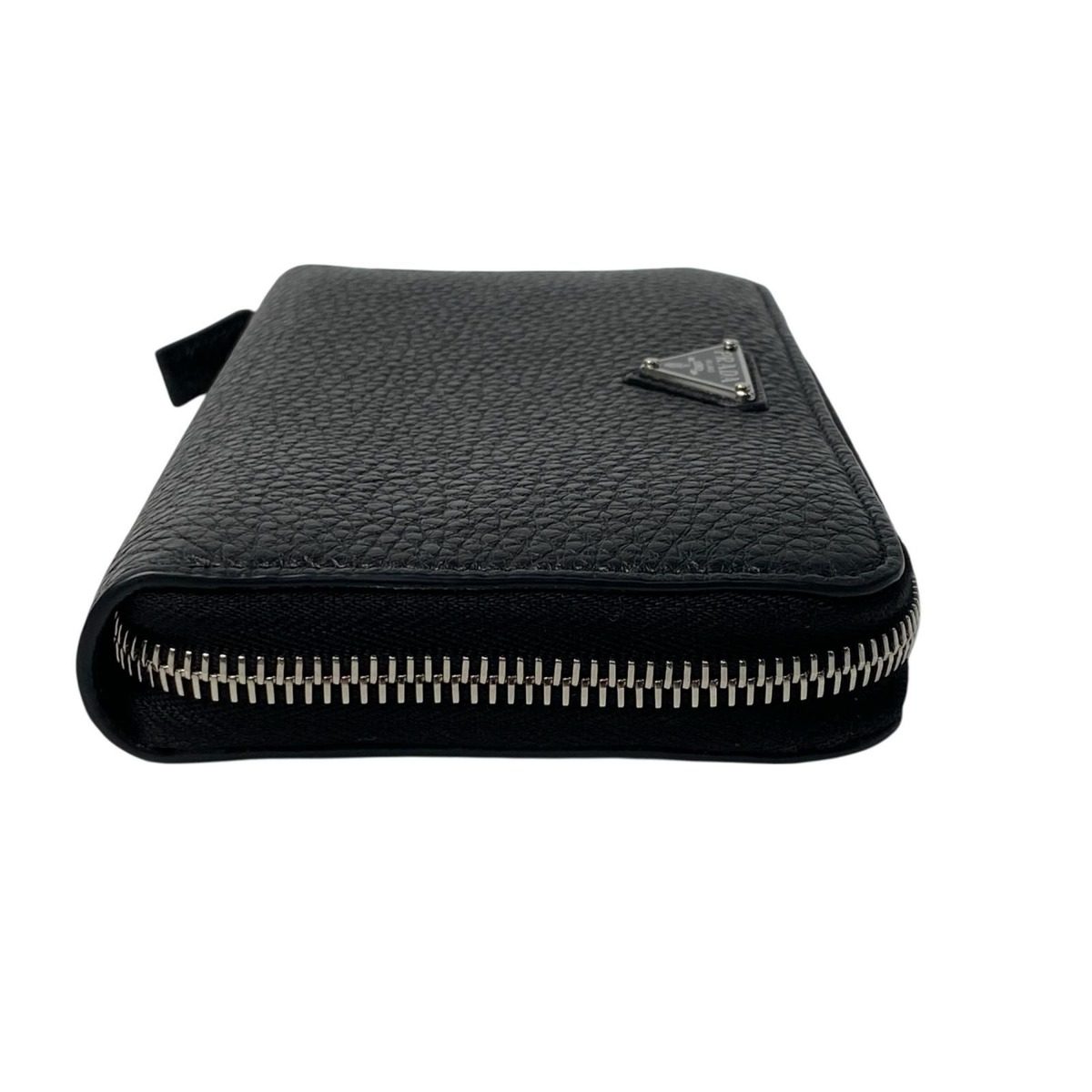 Prada Vitello Daino Leather Wallet Black — view 4