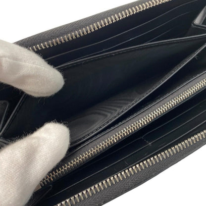 Prada Vitello Daino Leather Wallet Black — view 7