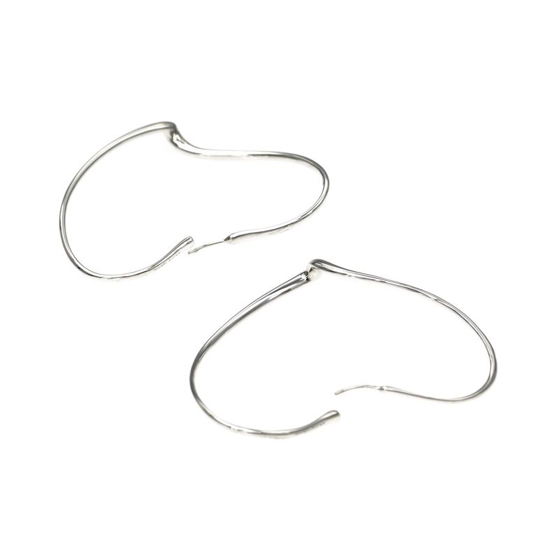Tiffany & Co Earrings Open Heart Large Elsaperetti Ag925 Silver Jewelry