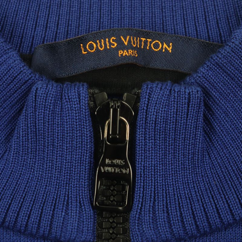  Louis Vuitton 19AW Jacquard Saik Ring Short Sleeve Half Zip T-shirt Short