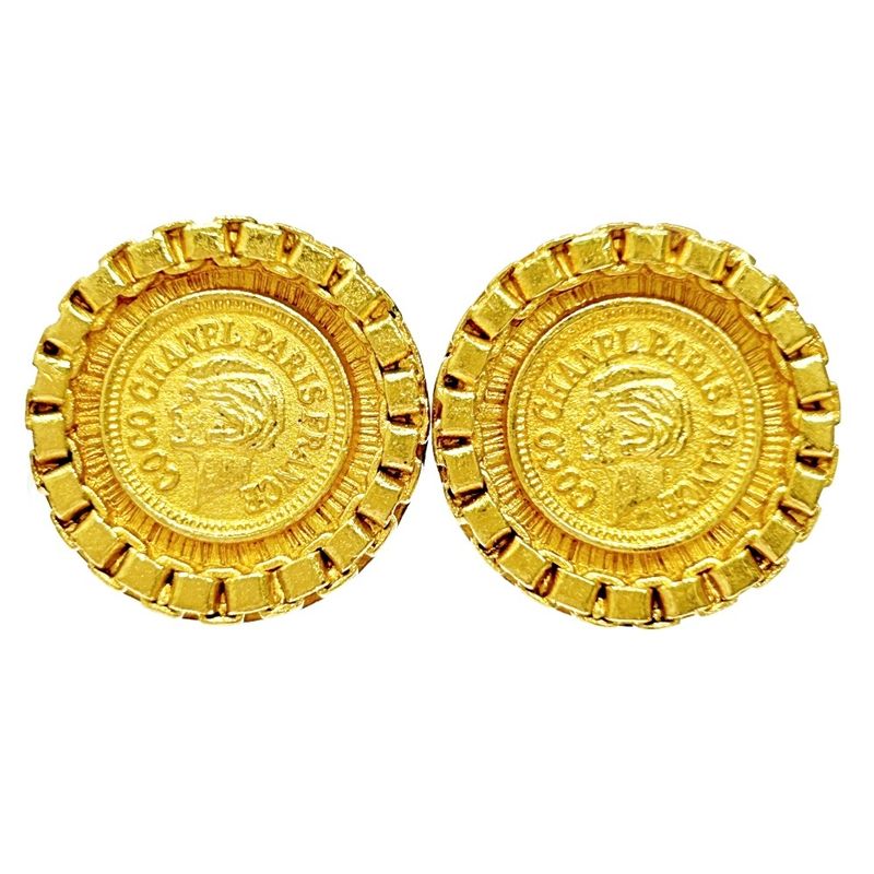 Chanel GP 95a Coin Earrings Ladies 310952 Earrings