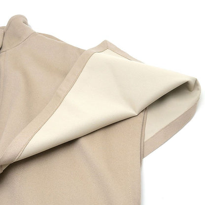 Hermes Cashmere Cape Coat Gilet 38 Beige Poncho