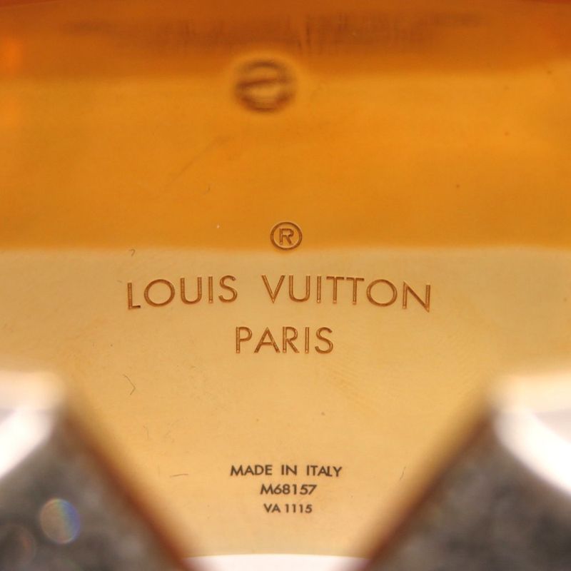 Louis Vuitton Escential V M68157 GP Rhinestone Gold Bangle LV 1002 Louis Vuitton