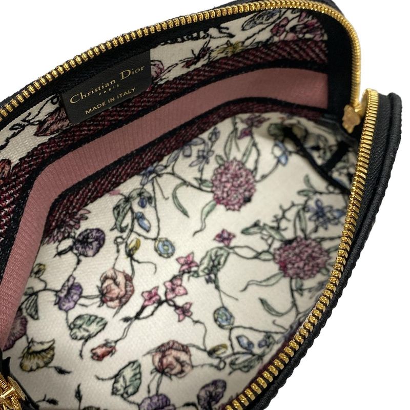 Dior/christian Dior Pouch - Bordeaux×black×multi Floral