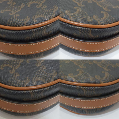 Celine Ava Mini Triomphe Handbag 10i602ds1.04lu PVC Cuffskin Tan Gold