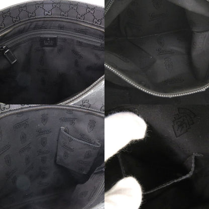 Gucci Imprime 201446 Coated Canvas Leather Black Shoulder Bag Black 1317 Gucci