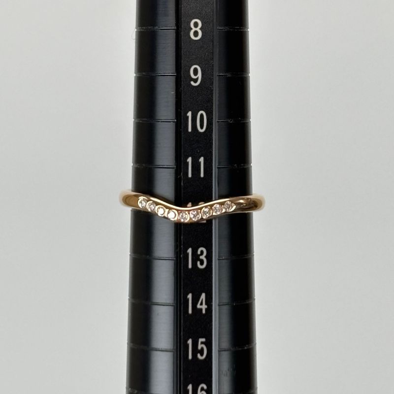 Tiffany & Co Ring - Ring Curved Band 18K Pink Gold Diamond Approx 2.47g Pink