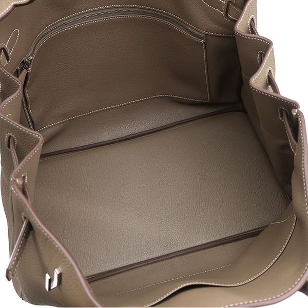 Hermes Handbag Birkin 40 Togo Etoupe Silver Hardware Glazed U Engraved (2022)