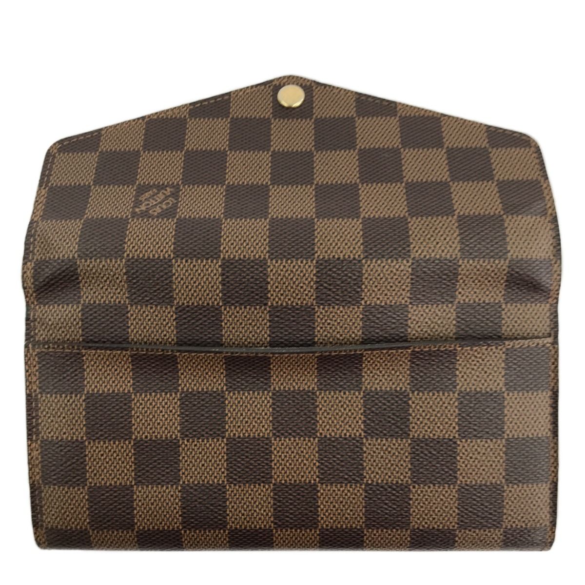 Louis Vuitton Long Wallet Portefeuille Sarah Damier Ebene N63209 Pocket