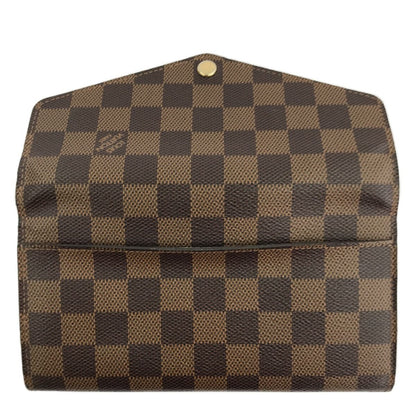 Louis Vuitton Long Wallet Portefeuille Sarah Damier Ebene N63209 Pocket