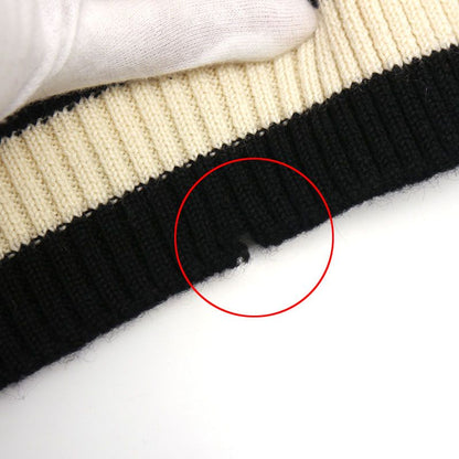 Saint Laurent Striped Knit 338879 Y1ng1 9787 XS Black White