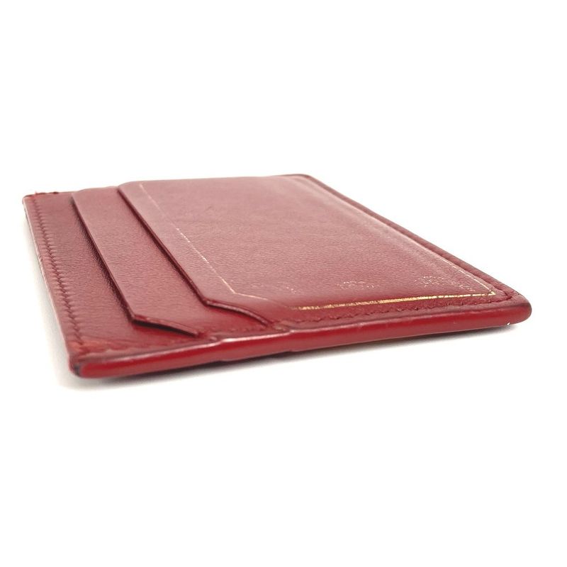 Cartier Card Case Garland De Cartier Leather Burgundy