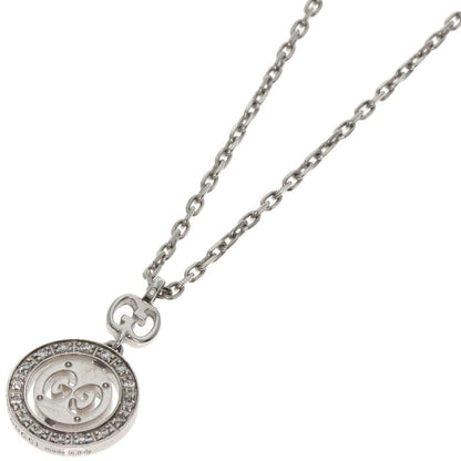 Gucci Icon Twirl Diamond Necklace 18K White Gold Ladies