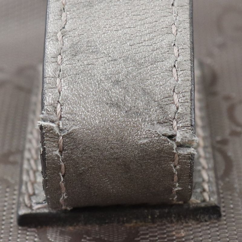 Gucci Tote GG Imprime 211137 PVC Coated Canvas Silver Ladies Tote Bag