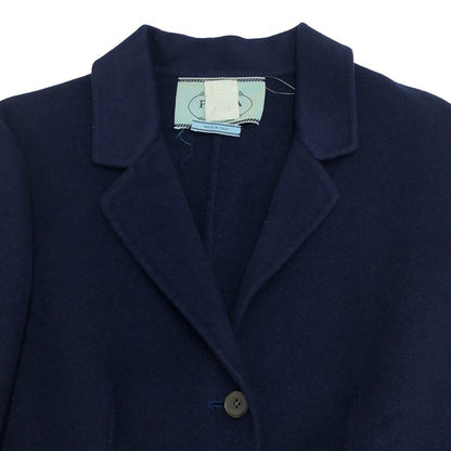 Prada 1990's Wool Cashmere Double Face Jacket Blue 42