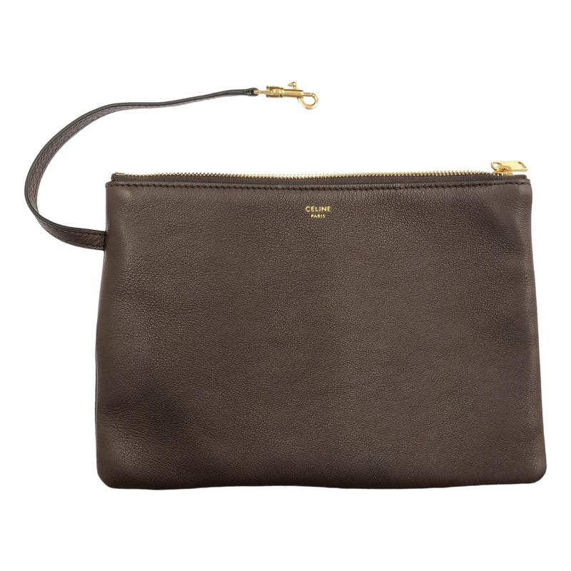 Celine - Abby Leather Tote Bag - Dark Brown - Women's