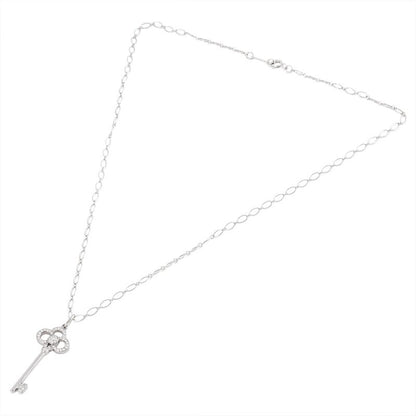 Tiffany & Co Tiffany & Co Crown Key Necklace Diamond 18K White Gold 64g White
