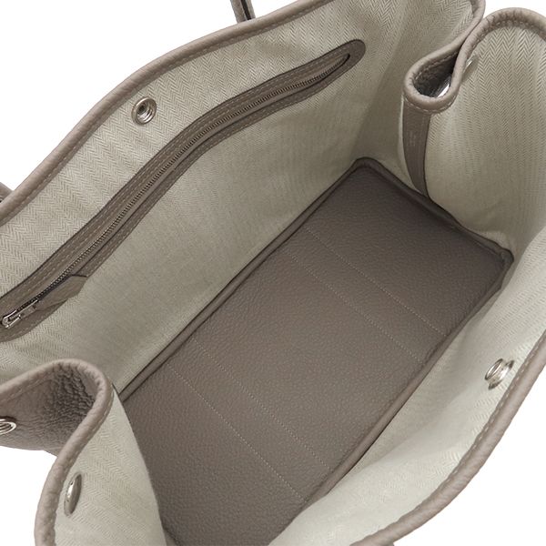 Hermes Tote Bag Garden Party PM Country Griasphalt Silver Hardware Glazed D