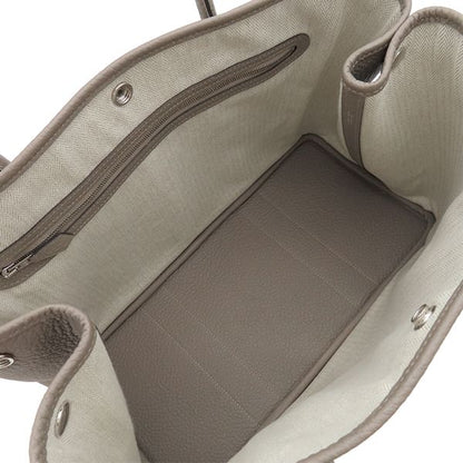 Hermes Tote Bag Garden Party PM Country Griasphalt Silver Hardware Glazed D