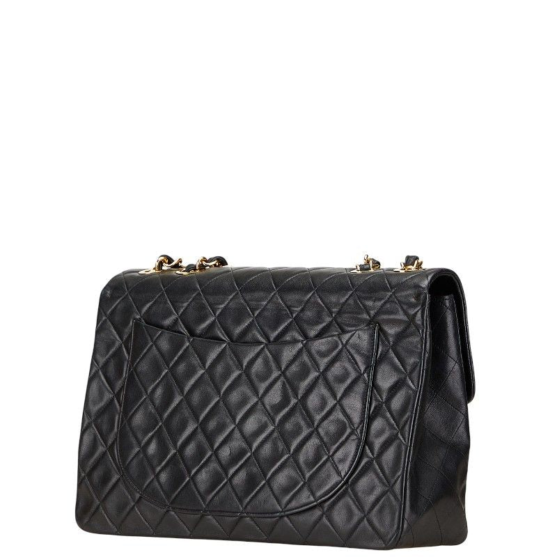 Chanel Matelasse Coco Mark Chain Shoulder Bag Handbag Black Lambskin Ladies