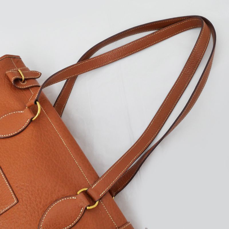 Hermes Cabas 40 Shoulder Tote Bag Gold Chable Coromandel OY Engraved