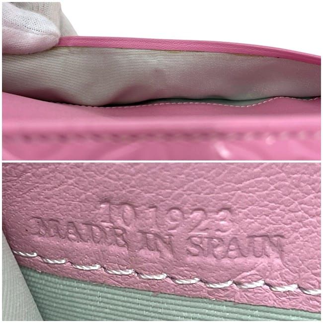 Loewe Folding Long Wallet With Pink Repeat Anagram 107.55f11