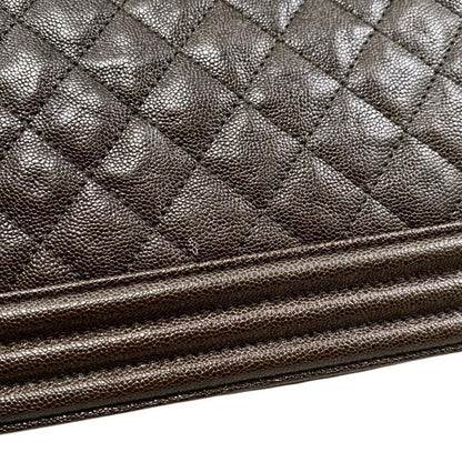 Chanel Boy Chanel Shoulder Bag Chain Bag A67086 Matelasse Caviar Skin Coco Dark