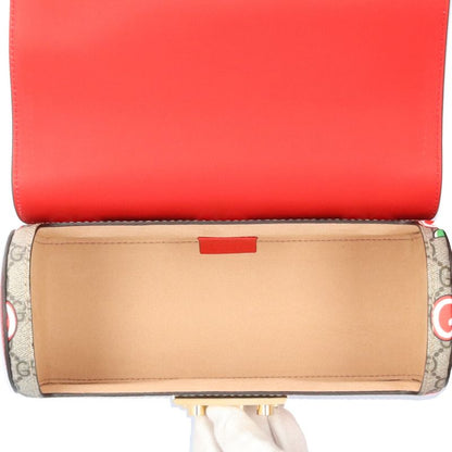 Gucci Bamboo GG Apple Shoulder Bag GG Supreme Canvas 603221 520981 Brown Ladies