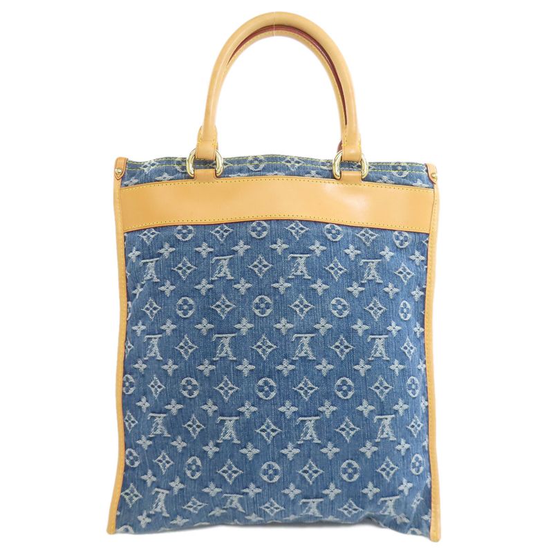 Louis Vuitton M95018 Flat Shopper Tote Bag Monogram Denim Women