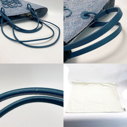 Loewe Anagram Basket Bag A223t43x27 Denim Blue Irakayashi Basket Bag with