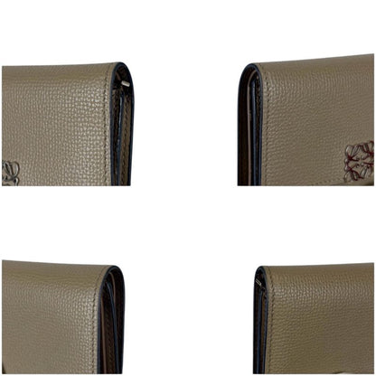 Loewe Anagram Trifold Wallet Pebble Grain Calf Sand Beige