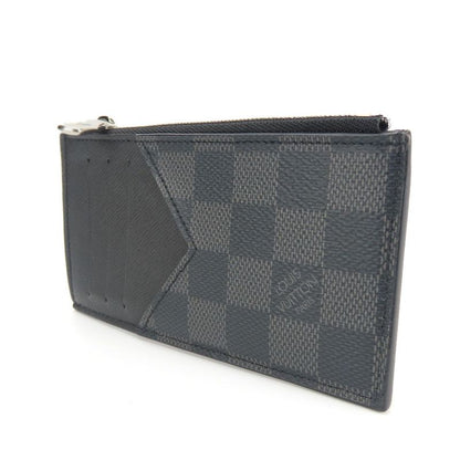 Louis Vuitton Card Case Coin Card Holder N64038 Damier Graphite Black Gray
