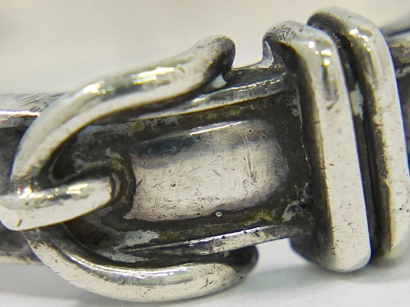 Authentic Hermes Santure Belt Motif 925 Ring No 12.5 Silver Accessories Jewelry