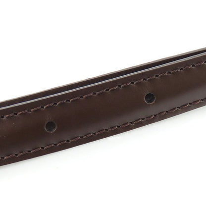 Louis Vuitton Shoulder Strap Leather Brown Adjustable Matte Silver Hardware